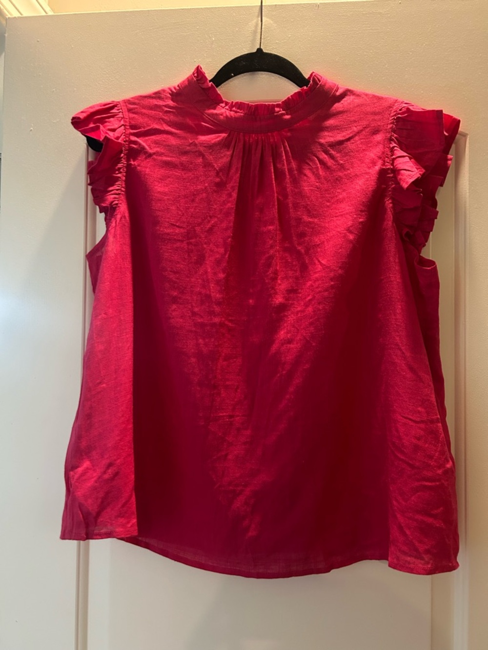 Women’s Pink Ruffle Sleeve Blouse